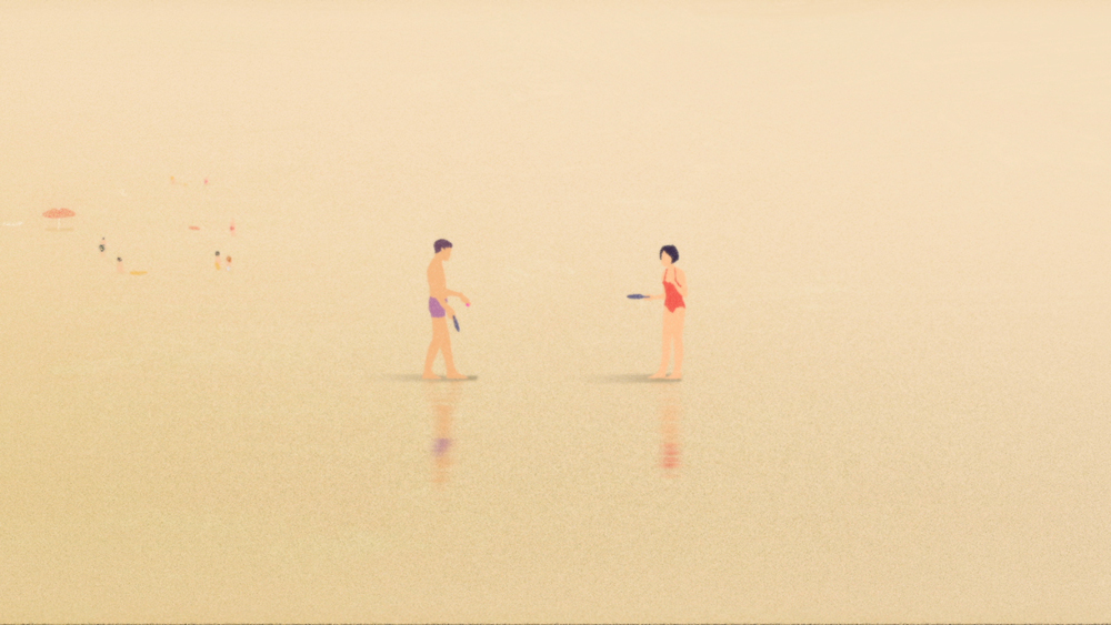 summer story parallel studio animation illustration beach motion design game raquette
