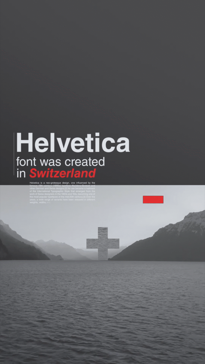 la prairie animation helvetica tribute parallel typographie font