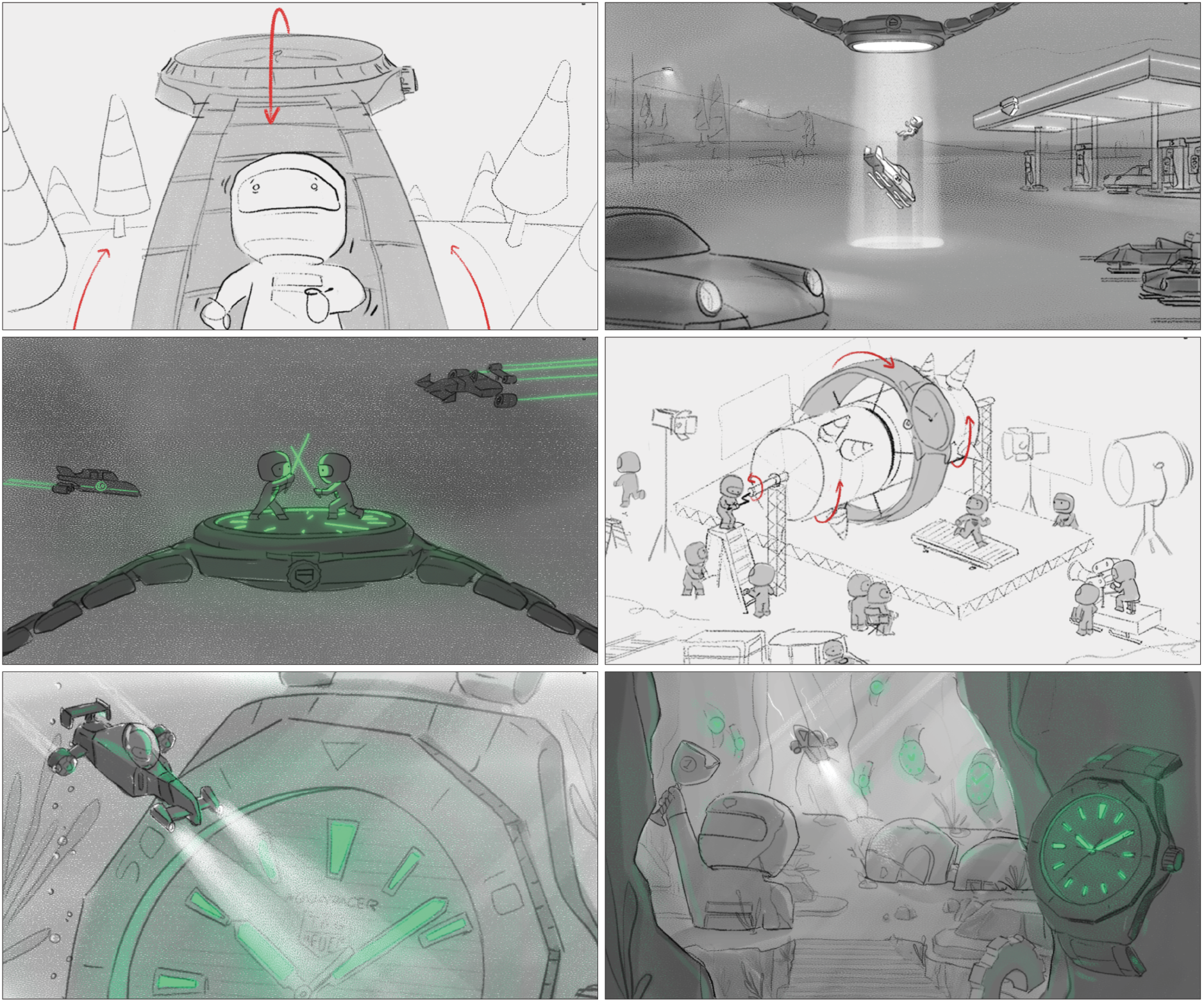 TagHeuer-behind-the-scenes-campagne-Noël-3D-recherches